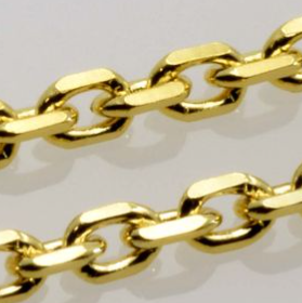 14K YG 5.3MM ANCHORO LINK BRACELET- 9"