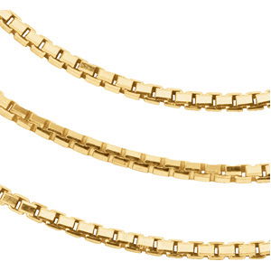 14K YG 0.64MM 16" BOX CHAIN W/ LOBSTER CLASP
