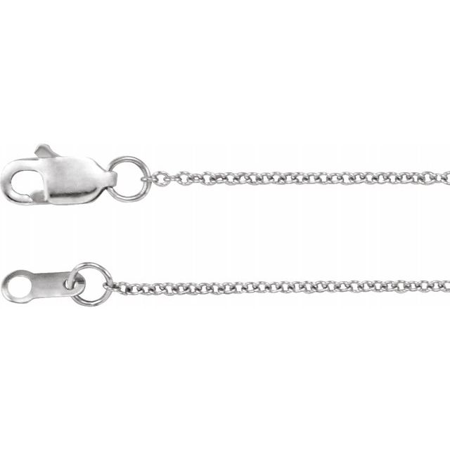 RHOD. PLATED 18" STERLING SILVER 1.0MM SOLID CABLE CHAIN W/LOBSTER CLASP RHOD. PLATED 18" STERLING SILVER 1.0MM SOLID CABLE CHAIN W/LOBSTER CLASP