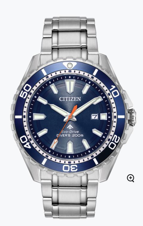 CITIZEN STAINLESS STEEL PROMASTER DIVER BLUE DIAL 200M WATCH