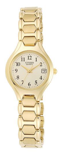 CITIZEN YELLOW TONE LADIES SMALL QUARTZ WATCH