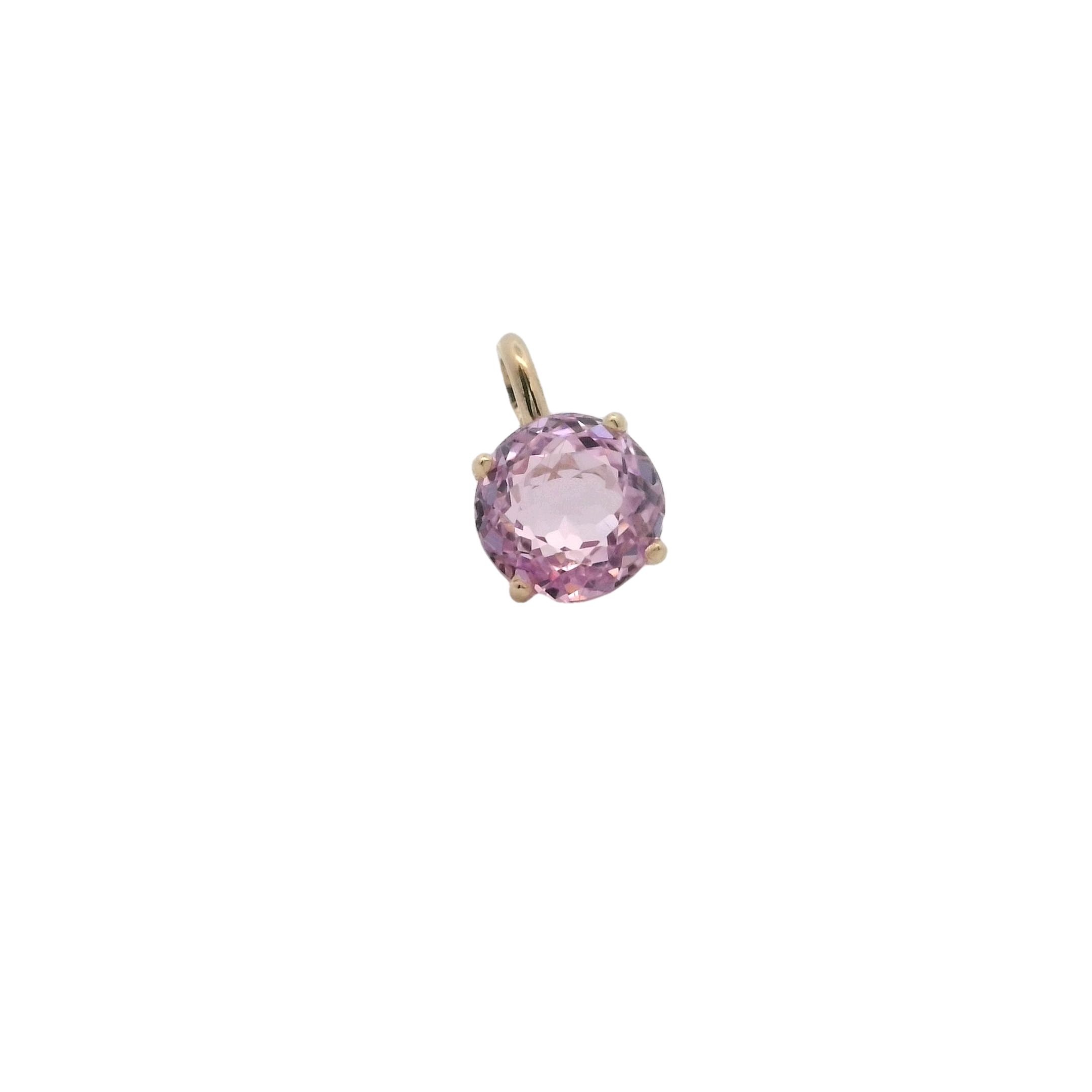 14K YG 1.86CT RD KUNZ BASKET DROP PENDANT