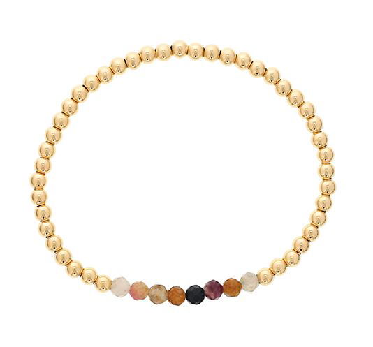 DEE BERKLEY "SHINE BRIGHT" TOURMALINE & GOLD MINI BRACELET DEE BERKLEY "SHINE BRIGHT" TOURMALINE & GOLD MINI BRACELET