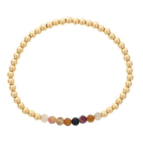 DEE BERKLEY "SHINE BRIGHT" TOURMALINE & GOLD MINI BRACELET