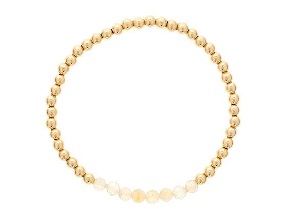 DEE BERKLEY "SHINE BRIGHT" CITRINE & GOLD MINI BRACELET