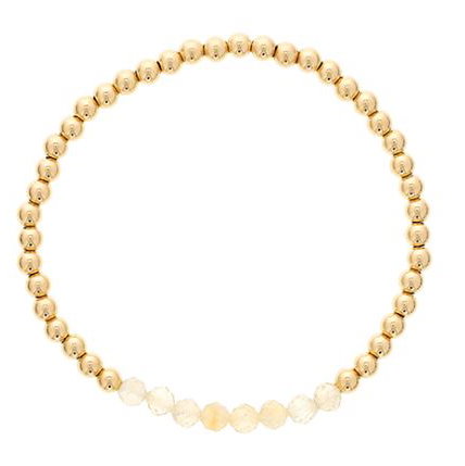 DEE BERKLEY "SHINE BRIGHT" CITRINE & GOLD MINI BRACELET