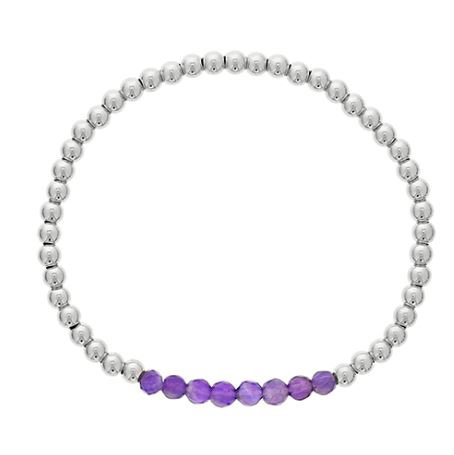 DEE BERKLEY "SHINE BRIGHT" AMETHYST & STERLING SILVER MINI BRACELET