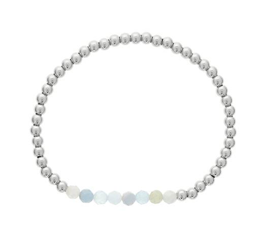 DEE BERKLEY "SHINE BRIGHT" AQUAMARINE & STERLING SILVER MINI BRACELET
