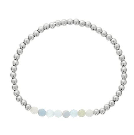 DEE BERKLEY "SHINE BRIGHT" AQUAMARINE & STERLING SILVER MINI BRACELET
