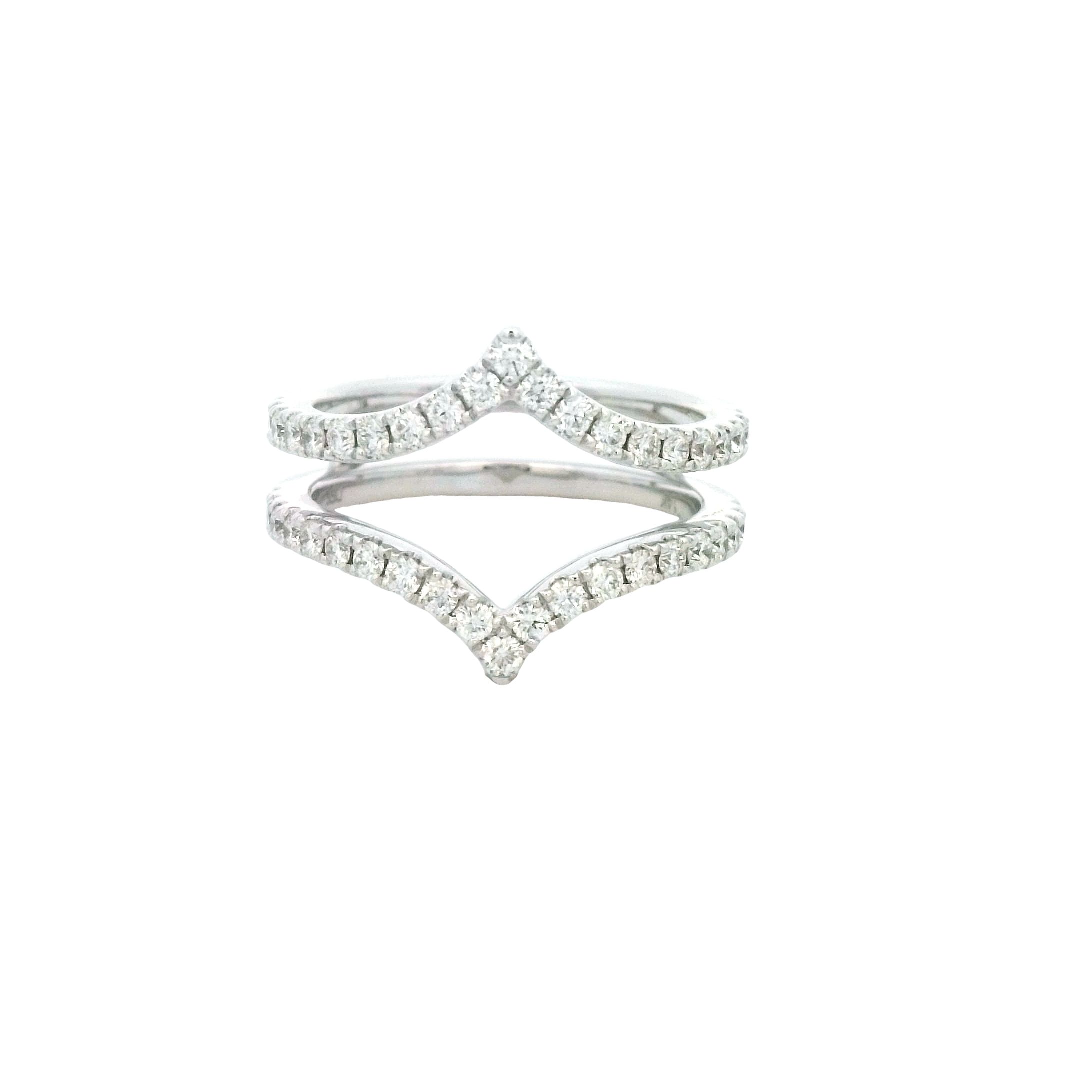 14K WG 42 BR DIA'S 0.75CT CHEVRON RING GUARD 14K WG 42 BR DIA'S 0.75CT CHEVRON RING GUARD