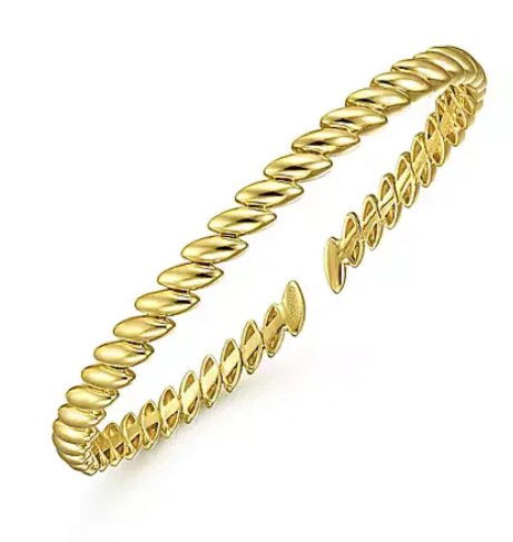 14K YELLOW GOLD 6.5" POLISHED DEMURE BANGLE BRACELET 14K YELLOW GOLD 6.5" POLISHED DEMURE BANGLE BRACELET
