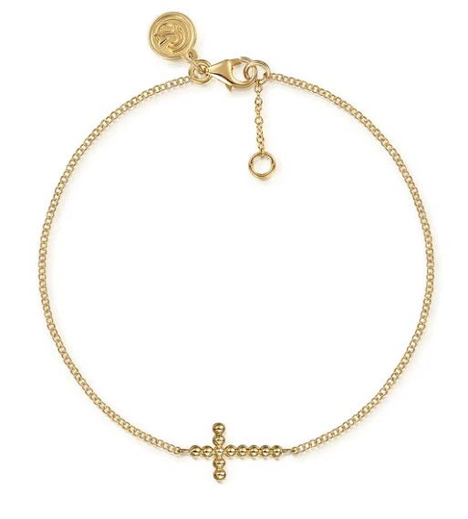 14KYG BUJUKAN BEADED 7" CROSS BRACELET -S2054774 14KYG BUJUKAN BEADED 7" CROSS BRACELET