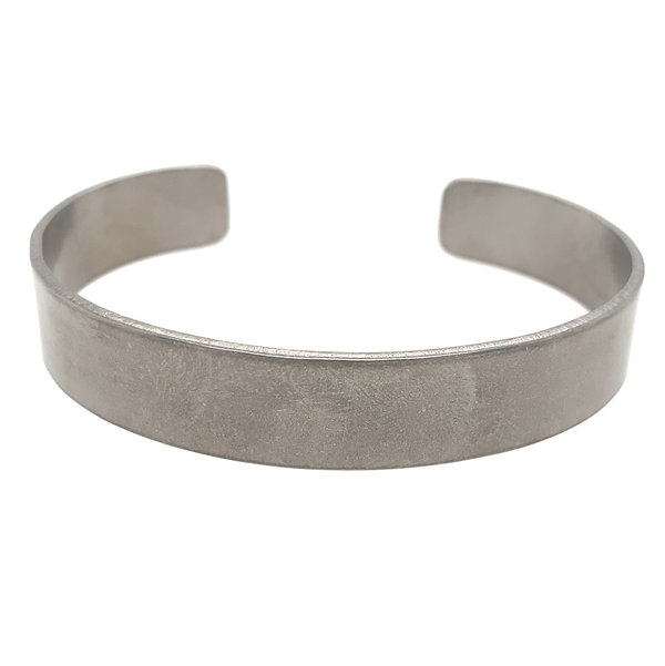 12MM STAINLESS STEEL MATTE FINISH LARGE CUFF- 6.5"