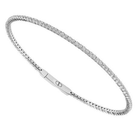 14KWG 96 BR DIAMONDS 1.50CT TENNIS BRACELET STYLE BANGLE BRACELET