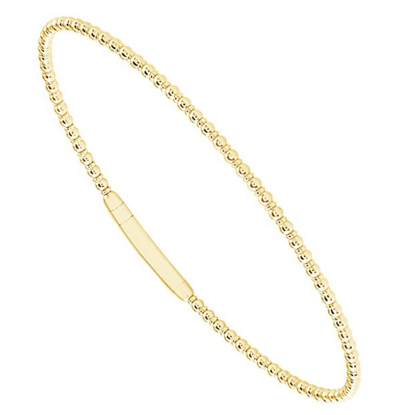 14KYG BEADED FLEXI-BANGLE BRACELET