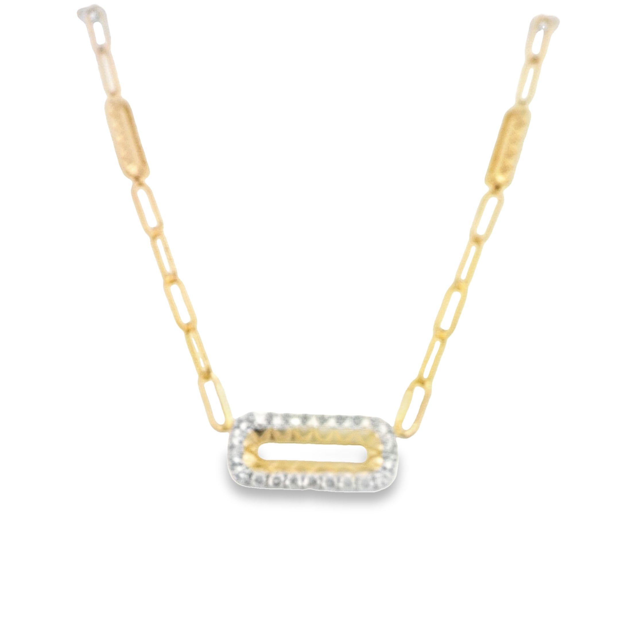 14KYG 23 BR DIAMONDS 0.75T PAPERCLIP FASHION NECKLACE 14KYG 23 BR DIAMONDS 0.75T PAPERCLIP FASHION NECKLACE