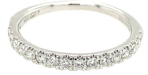 14K WG 17 BR DIAMONDS 0.40CT STRAIGHT PRONG WEDDING BAND - SIZE 6.5