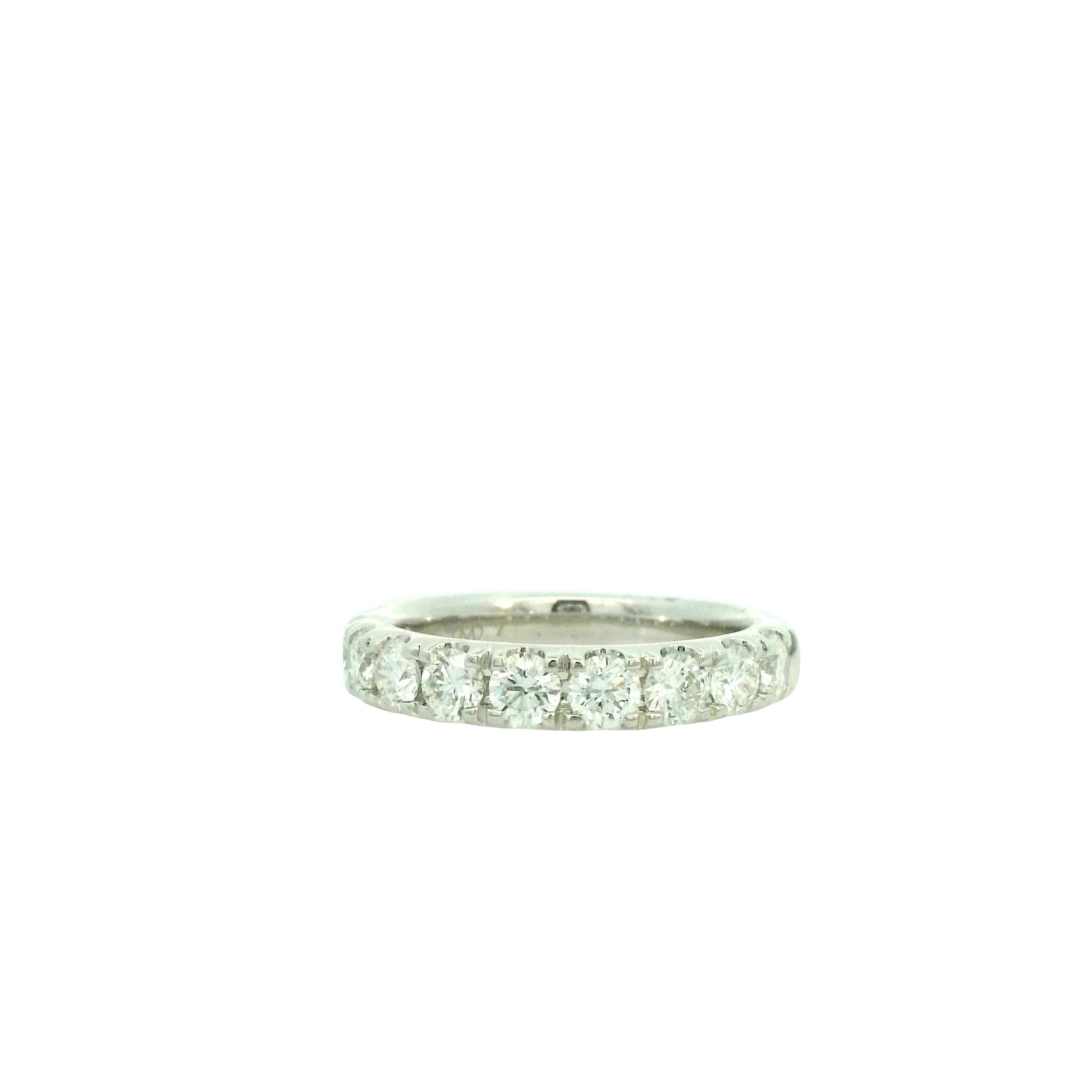 14K WG 10 BR DIA'S 1.40CT G/SI1 STRAIGHT PRONG WEDDING BAND