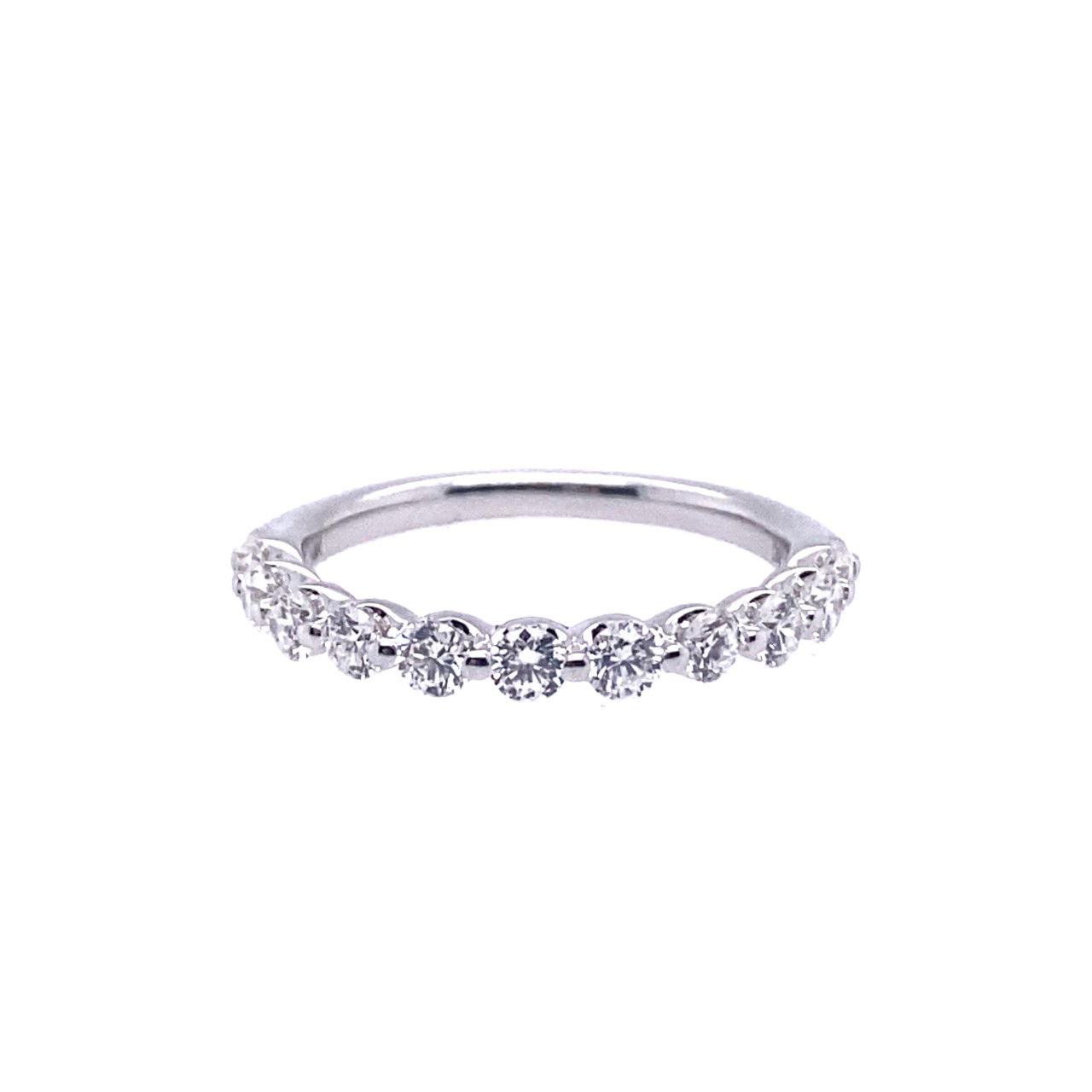 14KWG 11 ROUND DIAMONDS 0.75CT SHARED PRONG LADIES BAND 14KWG 11 ROUND DIAMONDS 0.75CT SHARED PRONG LADIES BAND