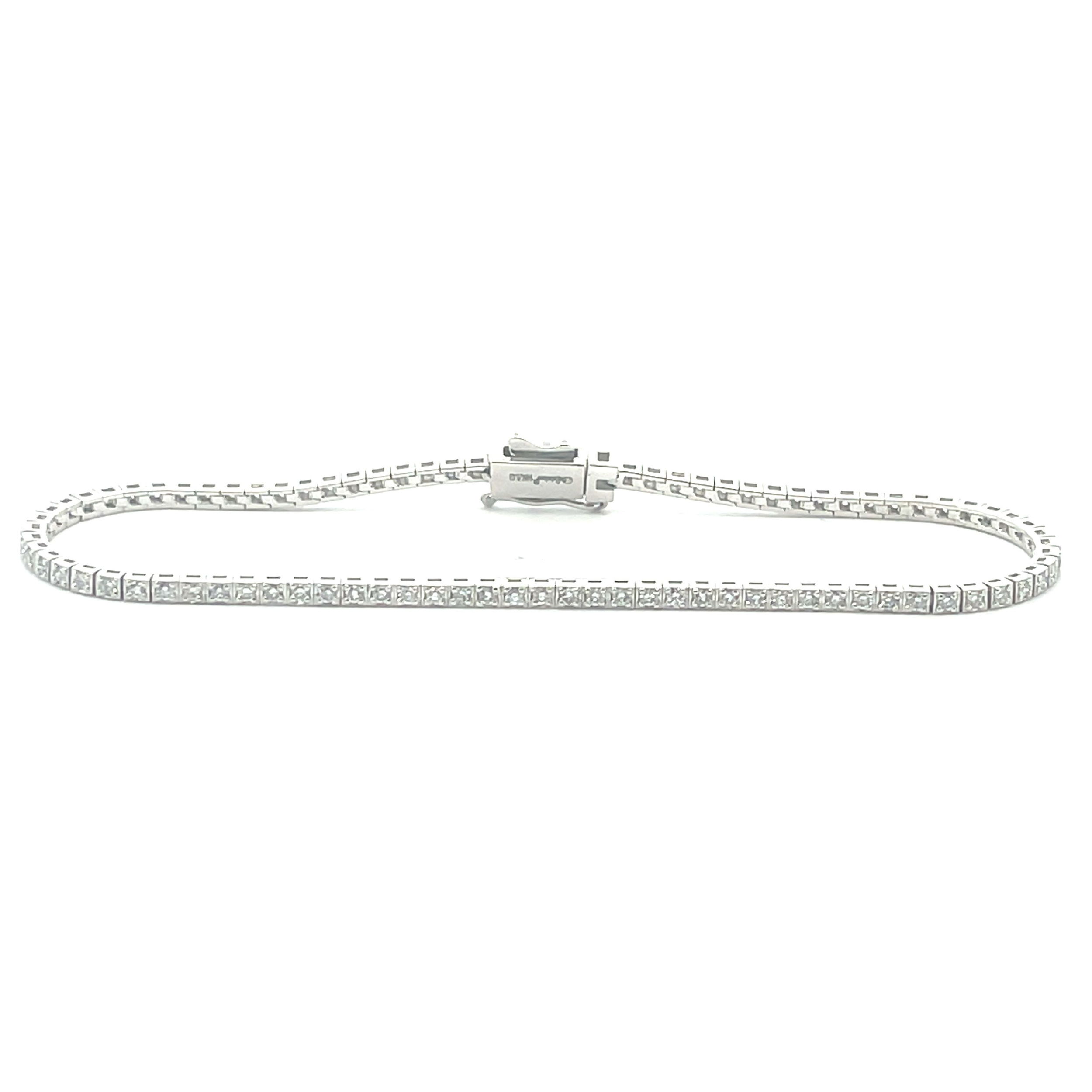 14KWG 88 BR LAB GROWN DIAMONDS 1.02CT SQUARE LINK TENNIS BRACELET 14KWG 88 BR LAB GROWN DIAMONDS 1.02CT SQUARE LINK TENNIS BRACELET