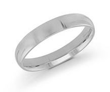 14KT WG 4MM WEDDING BAND SIZE 6