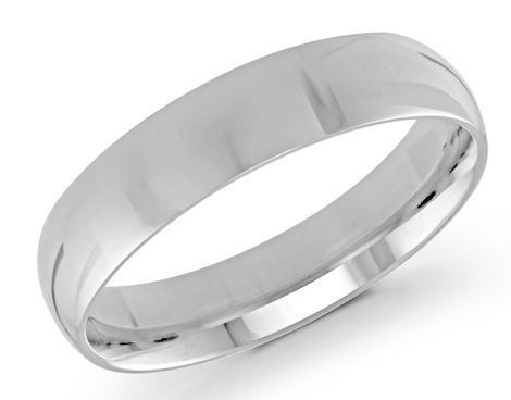 14K WG 5MM CLASSIC POLISHED COMFORT FIT BAND SIZE 9