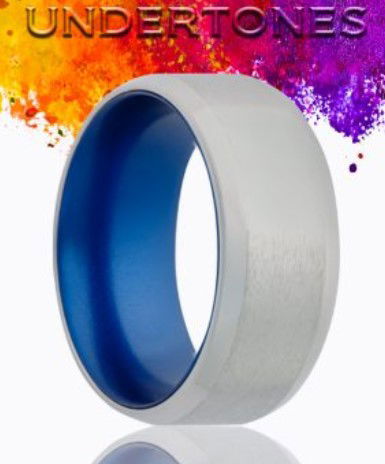 7MM COBALT BEVEL EDGE W/ BLUE ANODIZED SLEEVE- SIZE 10 7MM COBALT BEVEL EDGE W/ BLUE ANODIZED SLEEVE- SIZE 10