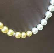18KWG 37" 9.0-13.0MM (39) WHITE & (35) GOLDEN SOUTH SEA TRIBECA PEARL NECKLACE