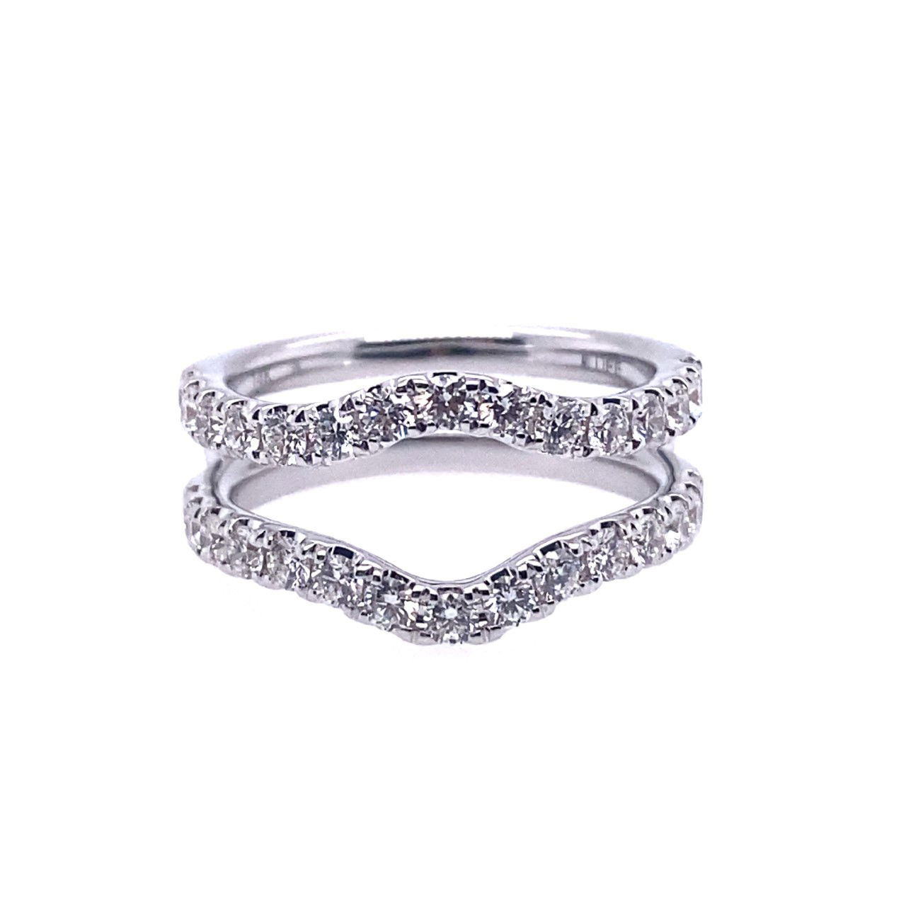 14K WG 30 ROUND DIAMONDS 1.00CT CURVED RING GUARD 14K WG 30 ROUND DIAMONDS 1.00CT CURVED RING GUARD