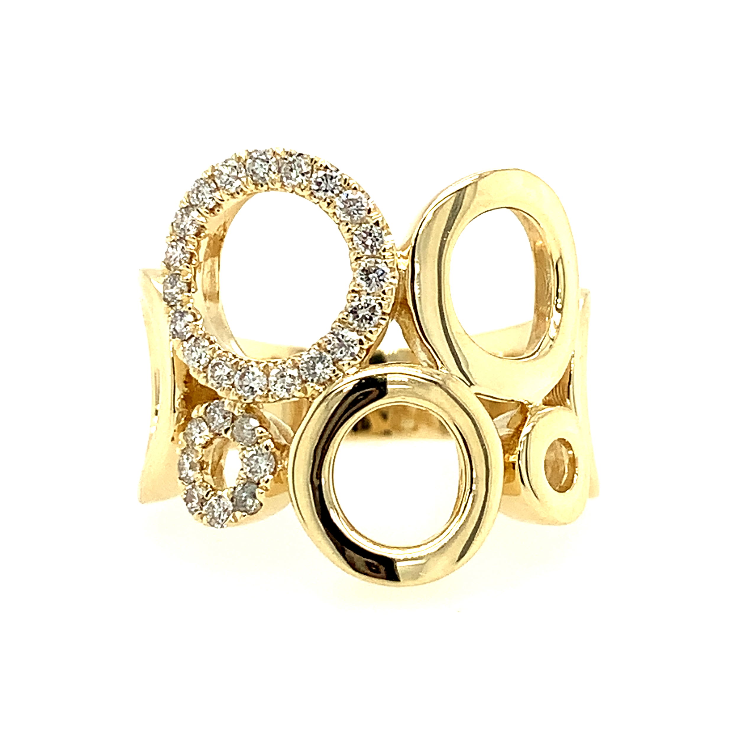 14KYG 27 DIA'S 0.30CT MULTI-CIRCLE FASHION RING 14KYG 27 DIA'S 0.30CT MULTI-CIRCLE FASHION RING