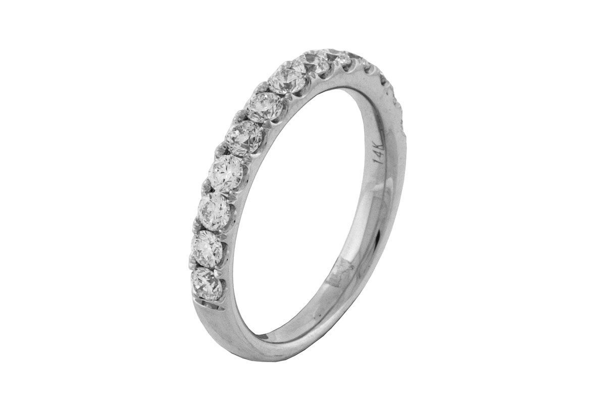 14KWG 13 BR DIAMONDS 0.78CT STRAIGHT PRONG WEDDING BAND 14KWG 13 BR DIAMONDS 0.78CT STRAIGHT PRONG WEDDING BAND