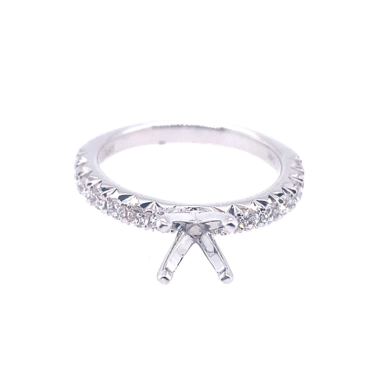 14KWG 14 BR DIAMONDS 0.50CT FRENCH CUT STRAIGHT PRONG SEMI-MOUNT 14KWG 14 BR DIAMONDS 0.50CT FRENCH CUT STRAIGHT PRONG SEMI-MOUNT