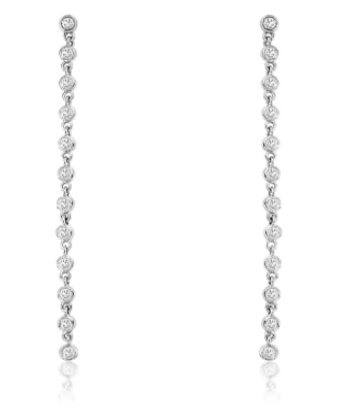 14K WG 24 BR DIA'S 0.50CT FASHION DANGLE EARRINGS 14K WG 24 BR DIA'S 0.50CT FASHION DANGLE EARRINGS
