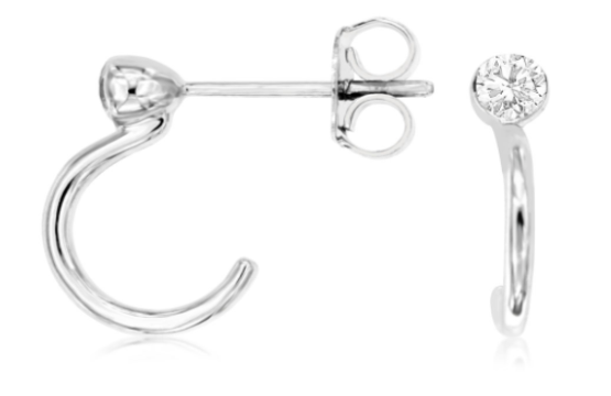 14K WG 2 BR DIA'S 0.27CT FASHION EARRINGS 14K WG 2 BR DIA'S 0.27CT FASHION EARRINGS