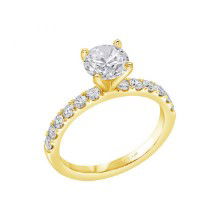 14KYG 12 BR DIA 0.50CT STRAIGHT PRONG SEMI-MOUNT