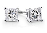 14K WG 0.90CT I SI2 4-PRONG MARTINI STUD EARRINGS W/ SCREW BACKS 14K WG 0.90CT I SI2 4-PRONG MARTINI STUD EARRINGS W/ SCREW BACKS