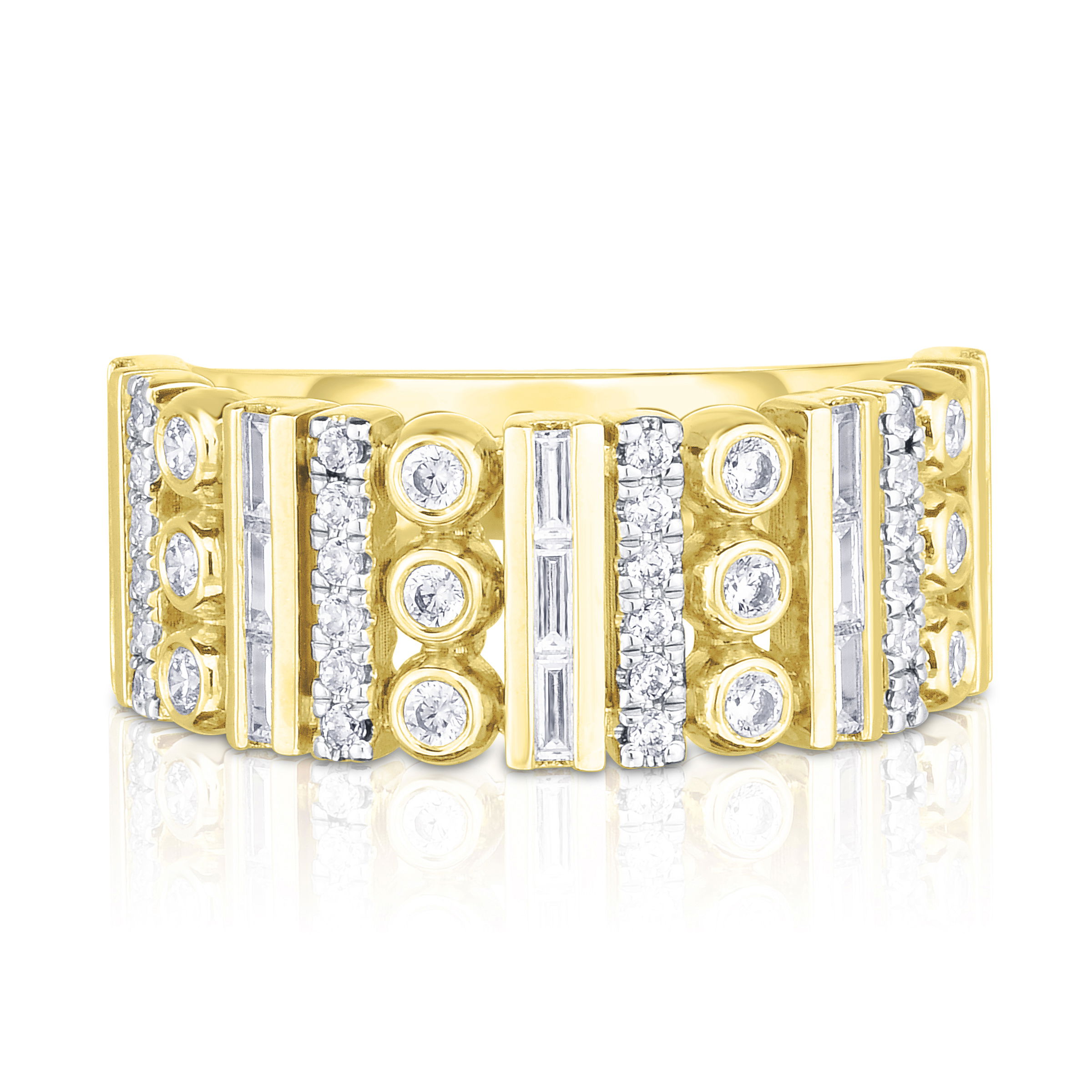 14KYG 15 BAG & 36 BR DIAMONDS 0.78CT CONTEMPORARY CIGAR BAND 14KYG 15 BAG & 36 BR DIAMONDS 0.78CT CONTEMPORARY CIGAR BAND