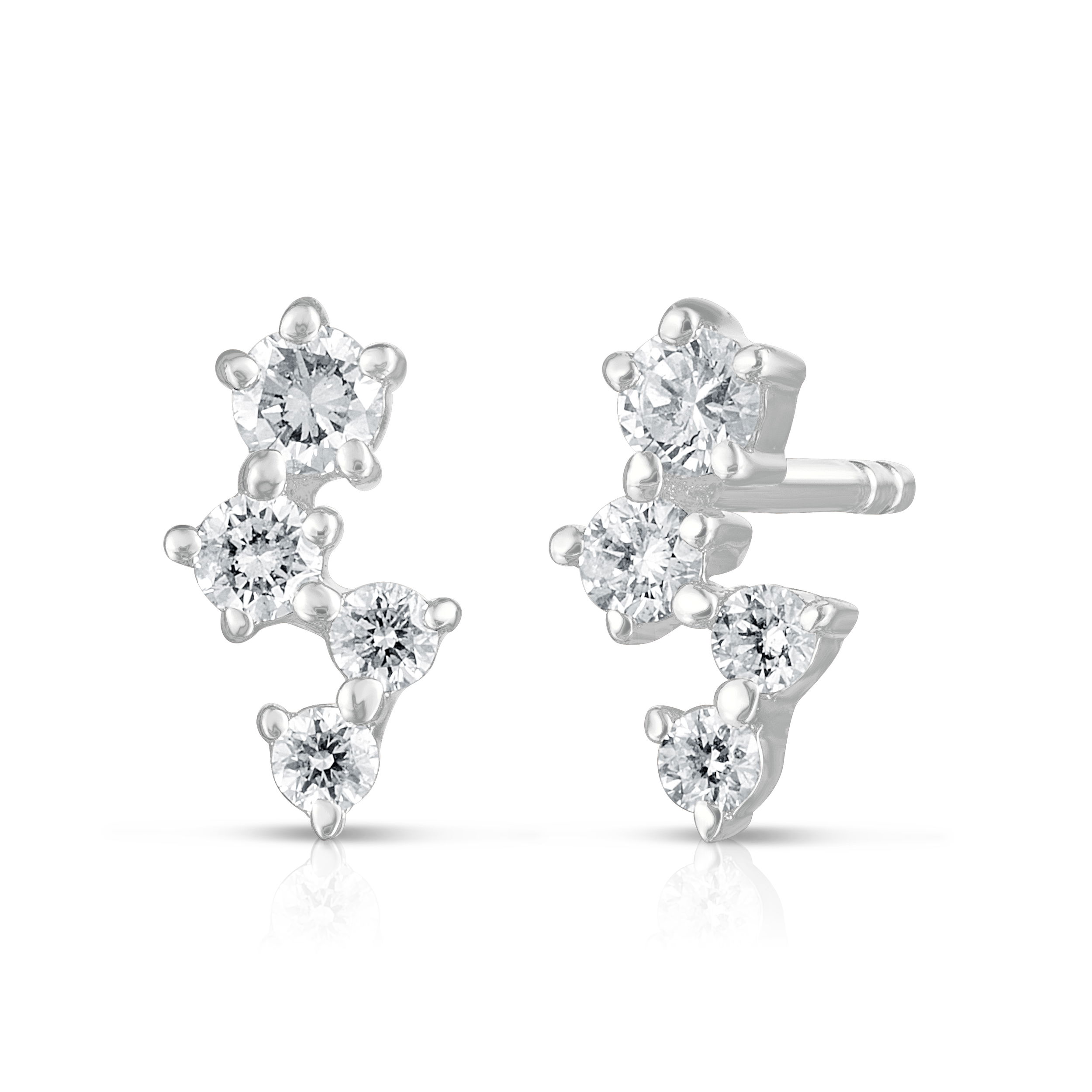 yuty。 Pink Cubic Zirconia Platinum Over Sterling Silver Stud