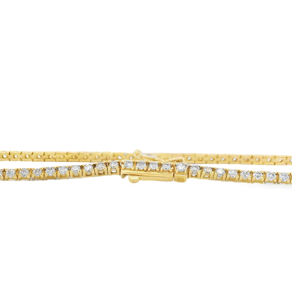 14KYG 81 BR DIAMONDS 1.51CT 4-PRONG 7" TENNIS BRACELET