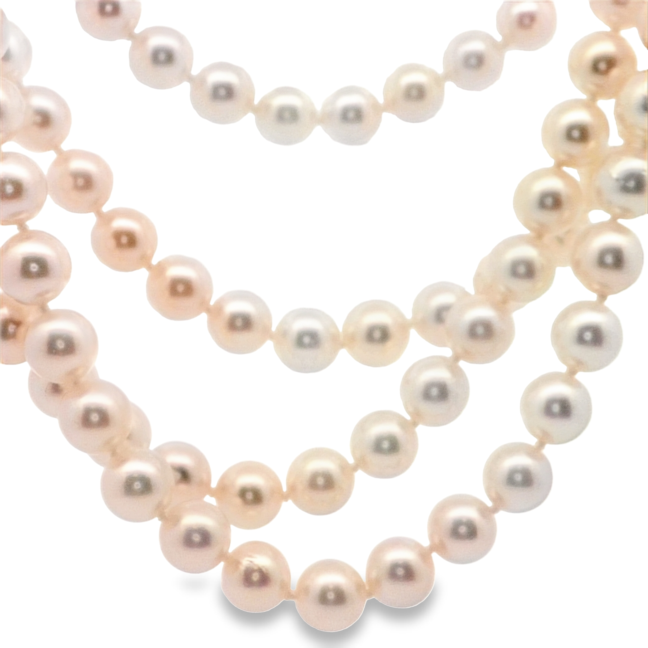 14KWG (189) 6.5-7MM AAA AKOYA PEARL STRAND- 54" 14KWG (189) 6.5-7MM AAA AKOYA PEARL STRAND- 54"