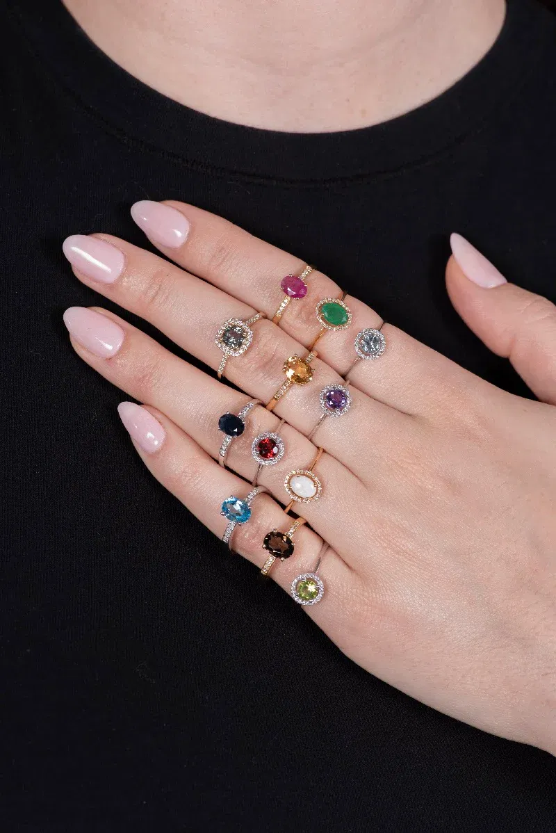 Image of Multicolor Gemstone Rings – Styling Inspiration