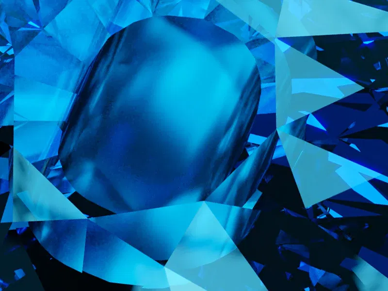 Blue gemstones including sapphire and aquamarine