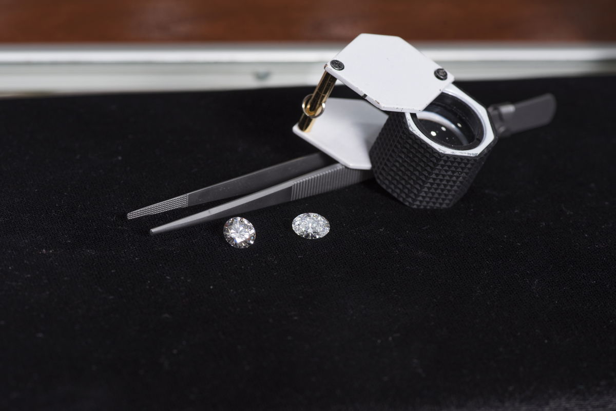 Selection of natural and lab grown diamonds