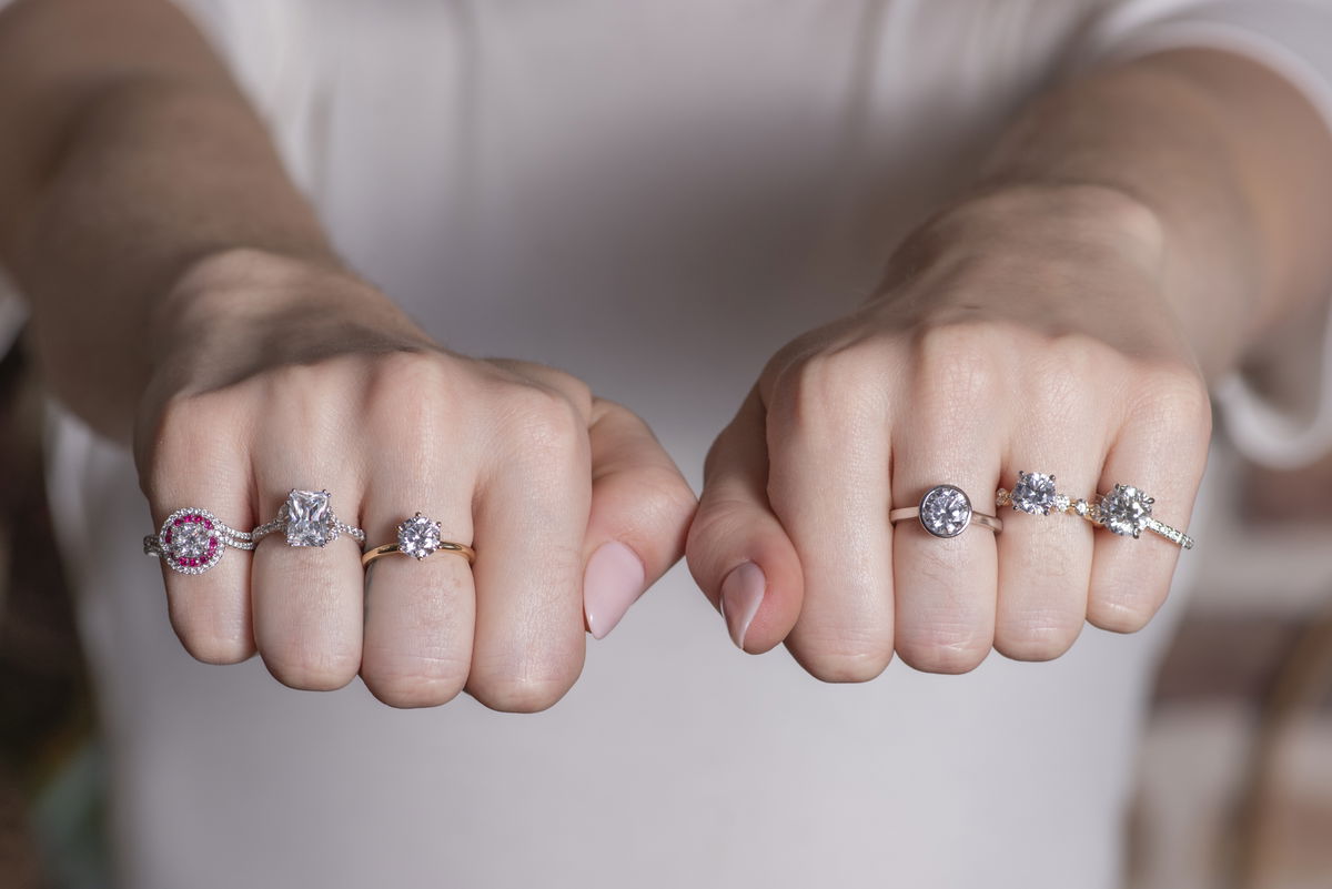 Classic solitaire diamond engagement ring