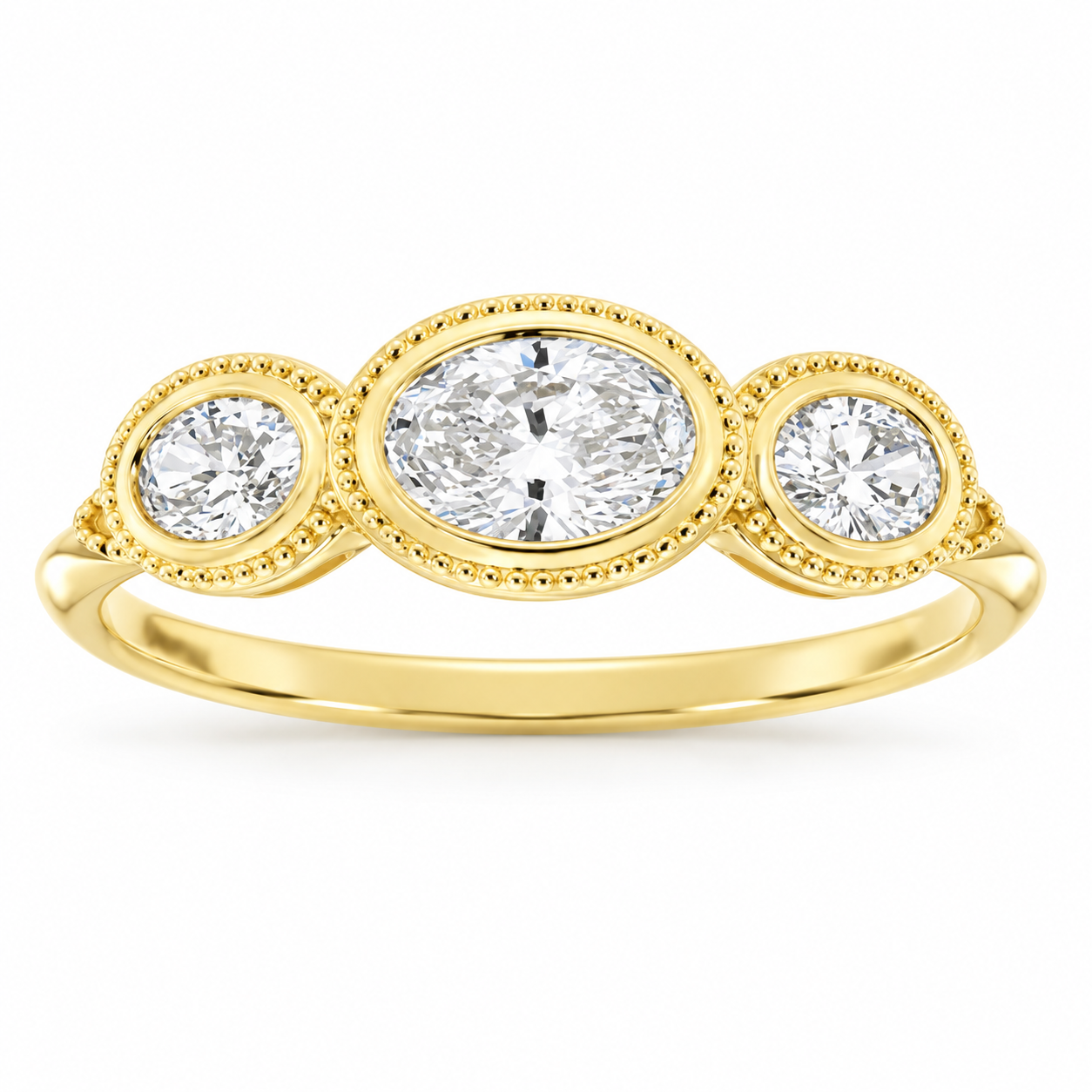 Bezel set ring example