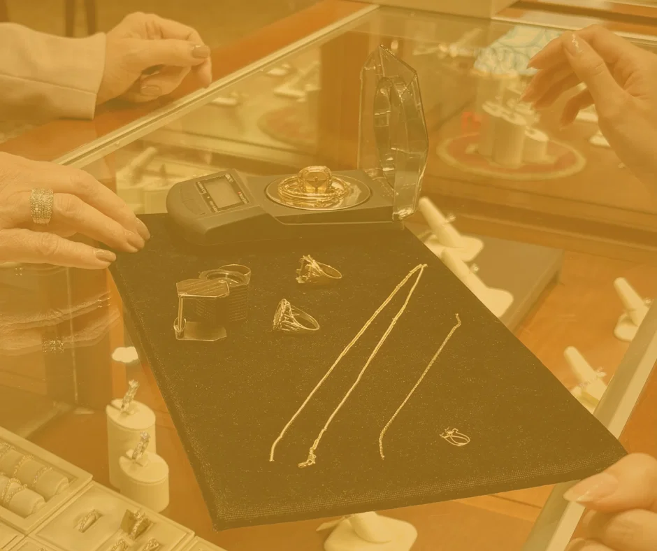 Gold jewelry evaluation at Thacker Jewelry
