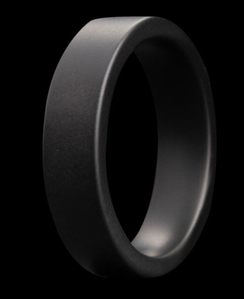 6mm Black Ceramic Flat Matte Finish Band -- Size 10