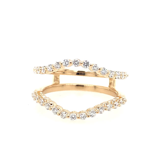 Closeup photo of 14KYG 26 BR DIAMONDS 1.00CTW SHARED PRONG CURVED RING GUARD