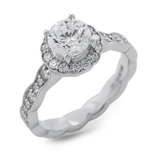 14KWG 48 BR DIAMONDS 0.75CT ROUND HALO SEMI-MOUNT 14KWG 48 BR DIAMONDS 0.75CT ROUND HALO SEMI-MOUNT