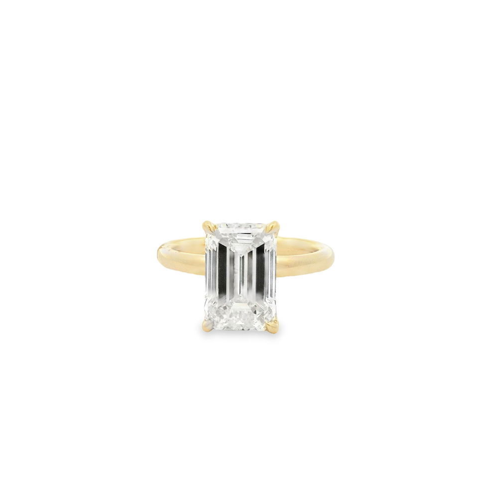 14KYG 3.03CT E/VVS2 IGI#640414092 EMERALD CUT LAB GROWN DIAMOND HIDDEN HALO SOLITAIRE ENGAGEMENT RING 14KYG 3.03CT E/VVS2 IGI#640414092 EMERALD CUT LAB GROWN DIAMOND HIDDEN HALO SOLITAIRE ENGAGEMENT RING